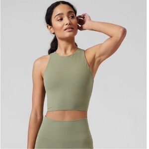 Athleta Conscious Crop A-C in Sage Green, Size Large